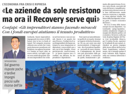 Il Recovery serve in Lombardia